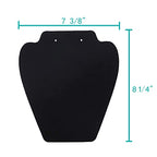 12 PCS Black Velvet Necklace Display,Jewelry Display for Selling and Shows,Necklace Easel Stand,Collapsible Jewelry Bust Display Stand