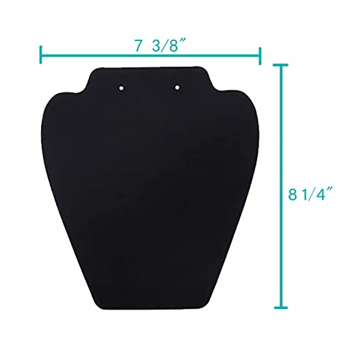 12 PCS Black Velvet Necklace Display,Jewelry Display for Selling and Shows,Necklace Easel Stand,Collapsible Jewelry Bust Display Stand