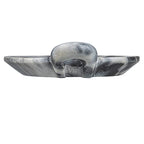 Hand-Carved Marble Dish with Handle, Grey - color: Gray, size: 7.5" x 6"
