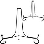 HENABLE 2PCS Premium Black Iron Plate Stands for Display 12 Inch, Decorative Solid Metal Plate Holders for Displaying, Mini Easel, Frame, Book, Card, Plaque, Bowl, Picture Stands for Display - size: 2PCS 12IN