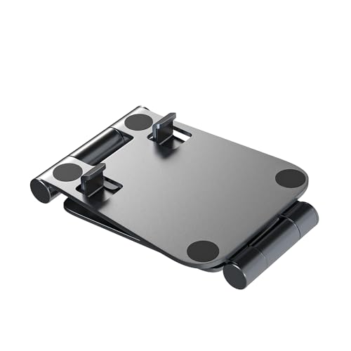 Cell Phone Stand for Desk Phone Holder Foldable Portable Adjustable Cradle Dock Compatible with iPhone 17 16 15 14 13 Pro Max, iPhone 12 11 Plus SE XS XR 8 7, Office Desk Travel Accessories, Gray - color: Gray