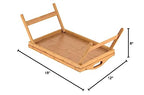 Home-It Bed Table Tray with Folding Legs - Bamboo Breakfast Tray with Handles for Bed, Sofa, Eating and Laptops, Snacking and Working