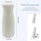 Unbreakable Vase for Flowers,White Plastic Vase Minimalist Style Suitable for Modern Home Decoration Living Room Dining Table Centerpiece Perfect Wedding Birthday Gift Giving