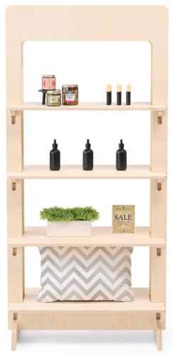 27 x 57.5 Shelving Display, Floor Standing, Collapsible, Eco-Friendly - Natural