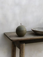 LAWA Imperfect Sphere Candle - Beautiful Handmade Pillar Scented Soy Wax Elegant Aesthetic Candle Housewarming Gift Home Room Shelf Decor Idea (Earthy Green, Large) - color: Earthy Green