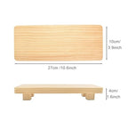 Rustic Wood Riser for Home Decor, Small Plant Stand, Decorative Wood Pedestal (10.6x3.9x1.6 inches)