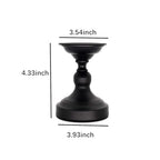 Metal Black Candle Holder for Pillar, Iron Candlestick Holder Stand for Home Coffee Decor Decorations, Table Centerpiece, Wedding Reception (2 Pack)
