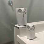 Wise Owl Decor Statue Sculptures – Set of 2 Small White Resin Figurines, 5¾ & 4 Inches High, Minimalist Decor for Home, Office, Bookshelf, or Desk
