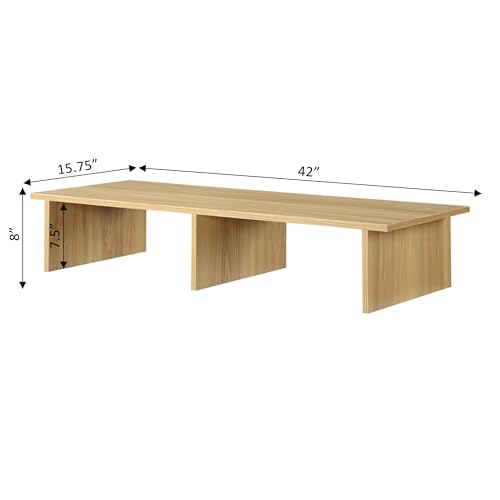 Convenience Concepts Designs2Go TV/Monitor Riser for TVs up to 46 Inches, Light Oak - color: Light Oak, size: Large