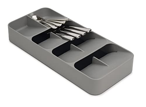 Joseph Joseph DrawerStore Compact Utensil Organizer For Kitchen Drawer Silverware, Flatware Tray, Grey - size: Large, style: Flatware Organizer