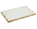 Godinger White Marble Serving Tray, Charcuterie Platter Cheese Board with Gold Trim