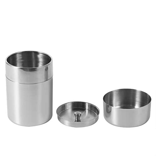 Tyenaza Tea Canister, Stainless Steel Tea Tins, Textured Tea/Coffee/Sugar Canisters, Canister Home Kitchen Canisters for Tea Coffee Sugar Storage(s) - size: s