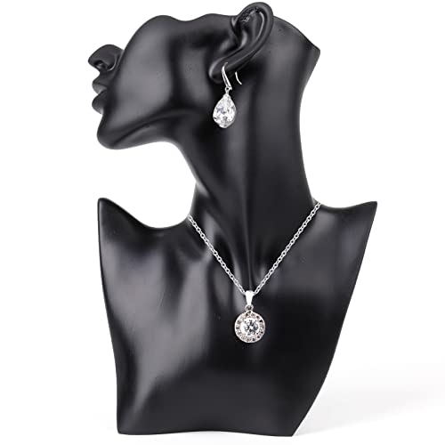 SOUJOY Jewelry Mannequin Display, Resin Display Stand Bust, Boutique Earring Holder Organizer for Show Jewelry, Necklace, Earrings, Rings