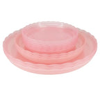 12Pcs Clear Plant Saucer, 6 8 10 Inch Durable Plastic Plant Tray, Round Plant Pot Saucers, Drip Tray for Indoor and Outdoor Garden, Red - color: Red(6" 8" 10")