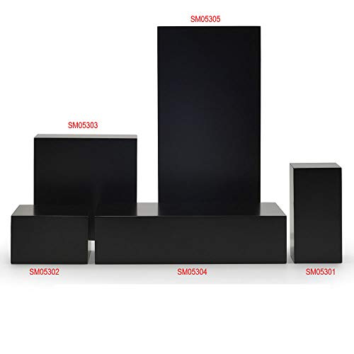 Oirlv Solid Wood Minimalism Style Jewelry Display Stand Showcase Jewelry Organizer Black Square Holder (SM05303) - color: SM05303