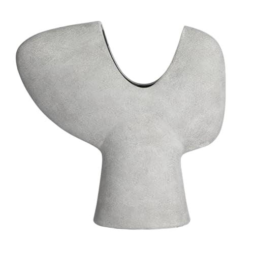 Bloomingville Modern Terracotta Abstract Vase, Grey - color: Distressed Grey