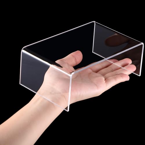 Chuangdi 20 Pcs Acrylic Display Risers, Clear Product Stand, Jewelry Display Riser Shelf Showcase Fixtures for Figure Dessert Cupcake Candy Action Showcase(Extra Large Set) - color: Clear, size: Extra Large Set