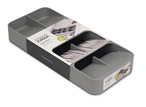 Joseph Joseph DrawerStore Compact Utensil Organizer For Kitchen Drawer Silverware, Flatware Tray, Grey - size: Large, style: Flatware Organizer