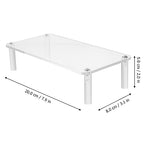 iplusmile Clear Acrylic Jewelry Stand 7.87X3.14X1.96In Single-Tier Display Organizer for Bracelets Watches and Accessories Compact Home Decor Display Shelf Riser