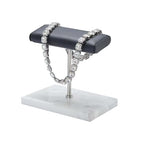 Men's Premium Handcrafted Watch Display Stand,Watch Stand,Watch Organizer,Watch Holder,Bracelet Display Stand,Elegant Marble Base with Leather Surface (white) - color: white