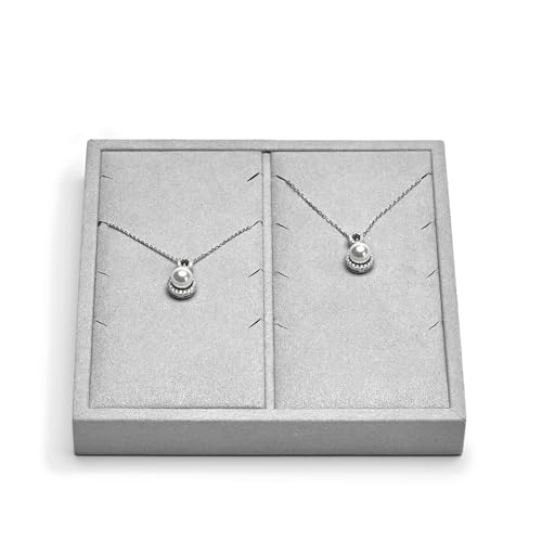 Oirlv Microfiber Jewelry Pendant Display Tray Dresser Modular Jewelry Tray - style: P13504