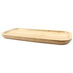 Jiozermi 11.81" Bamboo Serving Tray Tea Serving Tray Bamboo Vanity Tray Counter Tray Bathroom Tray Kitchen Sink Tray Bamboo Tray for Perfume Tea Food Candles - size: 11.81"*5.11"（L*W）
