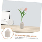 Cabilock Modern Ceramic Vase for Home Decor Minimalist Aesthetic Flower Vase for Living Room Bedroom and Centerpieces Chic Matte Finish for Elegant Flower Arrangements