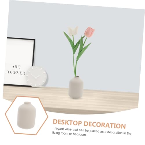 Cabilock Modern Ceramic Vase for Home Decor Minimalist Aesthetic Flower Vase for Living Room Bedroom and Centerpieces Chic Matte Finish for Elegant Flower Arrangements