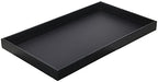 3-Piece 1 -Inch Deep Black Full Size Plastic Stackable Jewelry Tray 14 3/4" X 8 1/4" X 1"H - color: Black