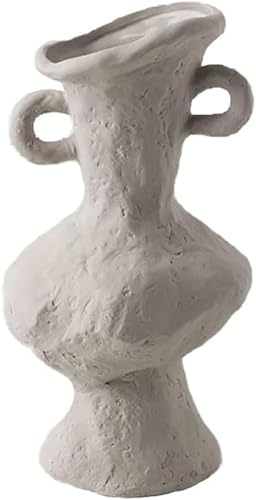 Handmade Abstract Art Ceramic Vase Rustic Table Centerpieces Flowers Vases Minimalist Small Vase for Kitchen Shelf Office Coffee Dining Desk,C - color: C