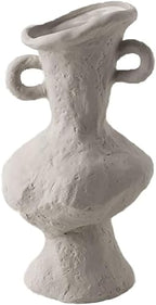 Handmade Abstract Art Ceramic Vase Rustic Table Centerpieces Flowers Vases Minimalist Small Vase for Kitchen Shelf Office Coffee Dining Desk,C - color: C