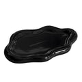Ceramic Jewellery Dish Trinket Dish Jewelry Tray Cloud Shape Tray Perfume Tray Rings/Earrings/Bracelets/Watch/Keys Tray for Valentine's Day//Mother's Day/Birthday Gift (Black) - color: Black