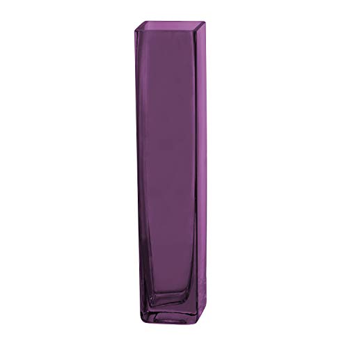 Flower/Bud Glass Vase Decorative Centerpiece, Home or Wedding by Royal Imports - 10"x2", Plum - color: Plum, size: 10 inches