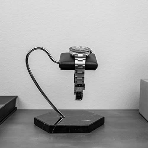 LYS&LYX Watch stand watch display stand watch holder watch Handcrafted watch holder (1-black/silver/black) - color: black/silver/black