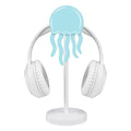 Yookeer Jellyfish Headphone Stand Cute Blue Headphone Stand Decorative Ocean Sea Wood Desk Decor for Gamer Room Office Desk Gaming Gifts for Girlfriend Office Worker - style: Jellyfish