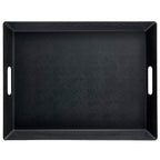 G.E.T. RST-1522-BK Non-Skid Ottoman / Coffee Table Serving Tray, 15" x 20", Black - color: Black, size: 20" x 15" x 2"