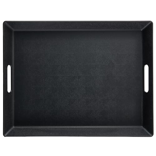 G.E.T. RST-1522-BK Non-Skid Ottoman / Coffee Table Serving Tray, 15" x 20", Black - color: Black, size: 20" x 15" x 2"