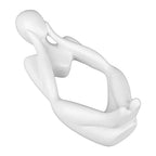 Abstract Thinker Statue | Synthetic Home Accent for Living Room/Office Desk/Bookshelf | Hollow Design Art Sculpture Collectible Present (White Focus) - style: White Focus