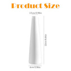 Tall Conic White Ceramic Flower Vase Small Bud Vase Single Flower Decorative Floral Vase Taper Vase Table Top Centerpieces for Home Wedding Table Bedroom Living Room Office Desk
