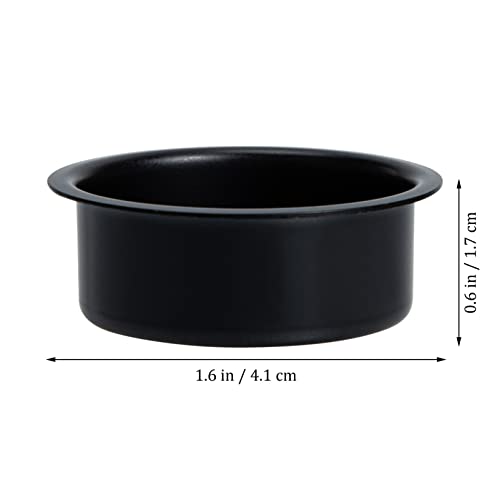 Uonlytech 5pcs Tea Light Tins Cups, Black Metal Tea Light Candle Holder Empty Scented Candle Cup DIY Candle Holders for Party Wedding Table Decoration - color: Black