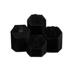 MOOCA Jewelry Ring Stand Holder Display Set, Ring Holders for Jewelry Ring Storage Organizer Stand Pedestals Display 4 Pcs Set, Black Velvet - color: Black Velvet