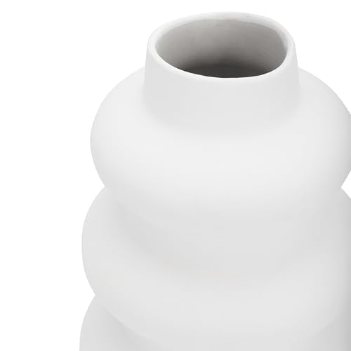 Ajuny Ceramic Vase Set of 2 – White Gourd-Shaped Vases for Centerpieces, Home Decor Living Room, Minimalist Room Decor, Modern Farmhouse Accent, Table Shelf Office Styling, Vases Home Decor Aesthetic. - style: Bottle-Vase