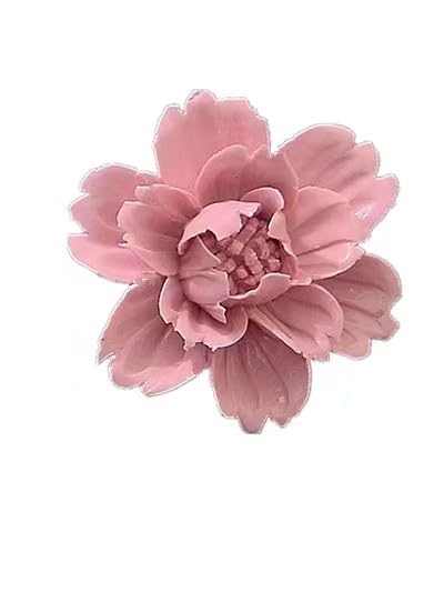 Peony，2.76" Ceramic Flower Wall Art, Artificial 3D Flower Wall Art, Handmade 3D Wall Art Hanging Sculpture, Porcelain Flower Wall Decoration for Home Office Decor (Pink) - color: Pink,Peony,2.76"