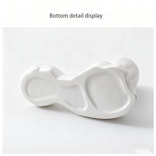 Hand Vase,10.63'' H Muscular Arm Ceramic Vase, Artistic White Ceramic Flower Vase for Home Decor, Table Centerpiece, Modern Sculptural Aesthetic 10.63'' H