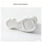 Hand Vase,10.63'' H Muscular Arm Ceramic Vase, Artistic White Ceramic Flower Vase for Home Decor, Table Centerpiece, Modern Sculptural Aesthetic 10.63'' H