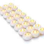 Homemory 24Pack 2” Flameless Led Floating Candles, 200 Hour Plastic Battery Operated Flickering Waterproof Tealights for Cylinder Vases, Centerpieces at Wedding, Party, Pool, Holiday (White Base) - color: White base (24 Pack)