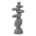 DECHOUS Large Stacked Rocks Sculpture, 16.5 Inch Tall, Resin Rock Cairn Stone Stacked Zen Garden Balanced Stone Statue for Indoor Outdoor Patio Home Meditation Decor