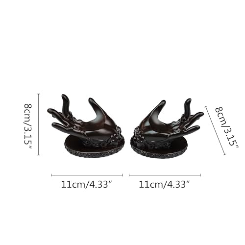 Left-Right Hand Crystal Ball Stand Sphere Display, Natural Healing Feng Shui Glass Orb Holder Base Statue Decoration, for 30mm-60mm Sphere - style: Left-right Hand