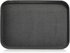 New Star Foodservice Restaurant Grade Non-Slip Tray, Plastic, Rubber Lined, Rectangular (Black, 16-Inch x 22-Inch) - color: Black, size: 16-Inch x 22-Inch