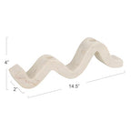 Bloomingville Marble Wave Double Taper Candle Holder, White - color: White